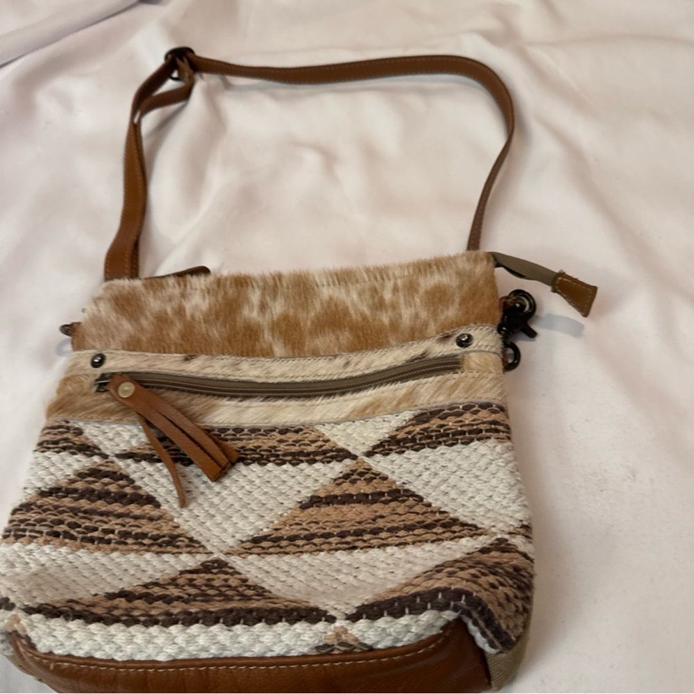 Myra Bag Tan and Brown Crossbody